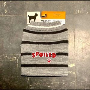 Spoiled Dog Sweater - Black and Gray Striped